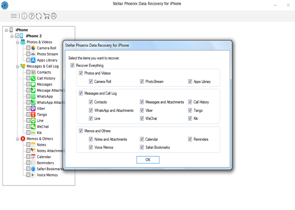 Stellar Data Recovery for iPhone screenshot