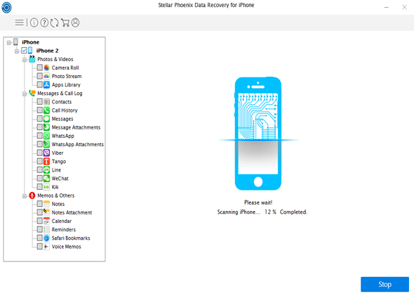 Stellar Data Recovery for iPhone screenshot