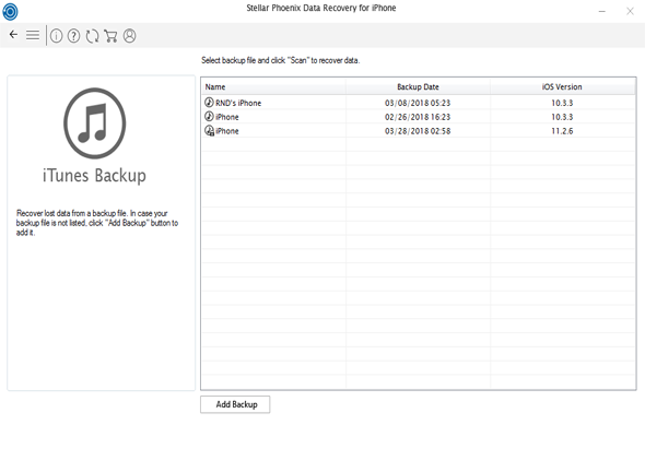 Stellar Data Recovery for iPhone screenshot