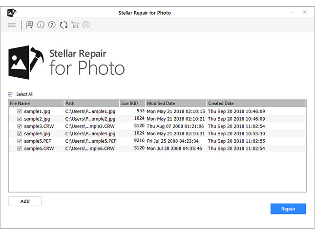 Stellar Photo Recovery screenshot